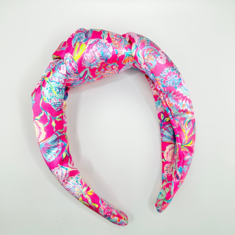 Lilly Pulitzer Wide Knotted Headband Shell Me Something Good NEW